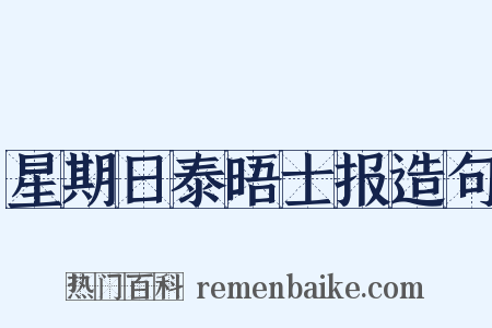 星期日泰晤士报造句是什么意思的图片